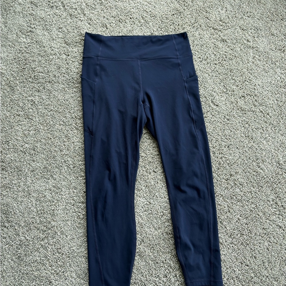 Fablerics Navy High-Waisted 7/8 Leggings